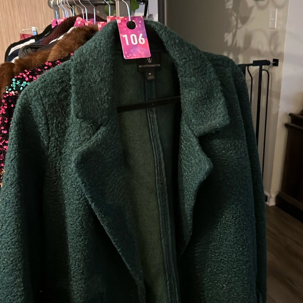 Forest Green Teddy Bear Coat